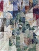 Delaunay, Robert The Window towards to City oil painting artist